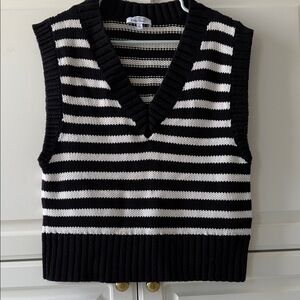 Chic Striped Knit Vest